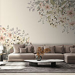 Papel de parede Padrão floral com flores