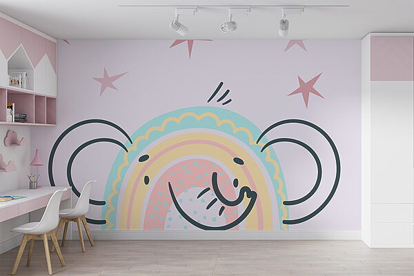 Desenho animado de um arco-íris Papel de parede Desenho animado de um arco-íris