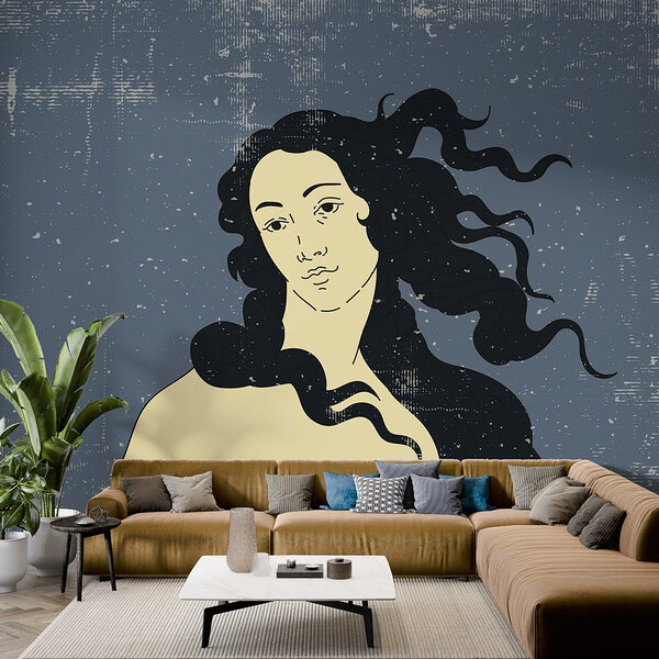 Desenho de um homem com cabelo comprido Papel de parede Desenho de um homem com cabelo comprido