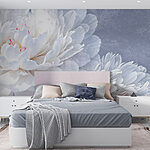 Papel de parede Flores delicadas em tons pastel suaves