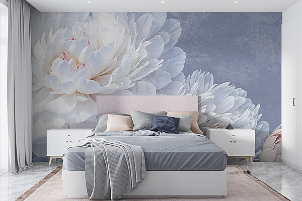 Flores delicadas em tons pastel suaves Papel de parede Flores delicadas em tons pastel suaves