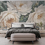 Papel de parede Flores delicadas em tons suaves