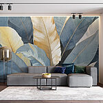 Papel de parede Folhas com textura em tons suaves