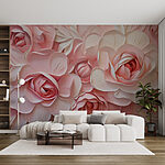 Papel de parede Flores elegantes em tons suaves.