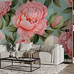 Papel de parede Flores suaves em tons pastel.
