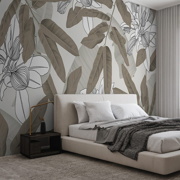 Elegância natural em design monocromático Papel de parede Elegância natural em design monocromático