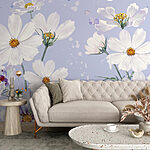 Papel de parede Grupo de flores brancas