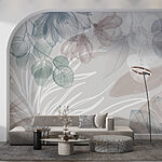 Papel de parede Flores delicadas e texturas suaves