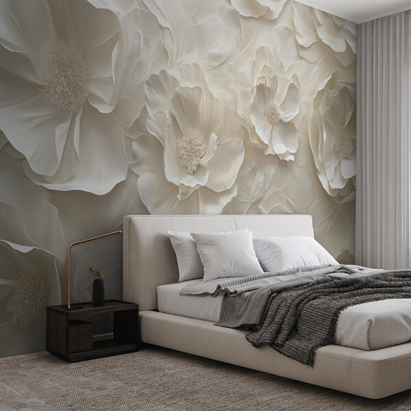Papel de parede Papel de parede de flores brancas (REF: w08562) Papel de parede Papel de parede Papel de parede de flores brancas (REF: w08562)