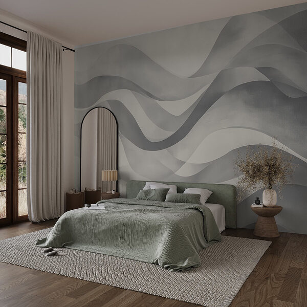 Papel de parede Fundo cinzento e branco com linhas onduladas (REF: w08564v1) Papel de parede Papel de parede Fundo cinzento e branco com linhas onduladas (REF: w08564v1)