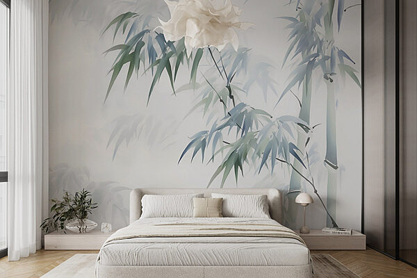 Bambu suave em tons suaves Papel de parede Bambu suave em tons suaves