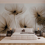 Papel de parede Flores delicadas em tons suaves.