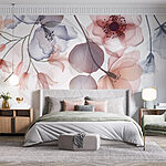 Papel de parede Flores delicadas em tons suaves.