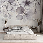 Papel de parede Design floral elegante em tons suaves