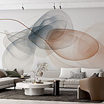 Papel de parede Ondas suaves em tons suaves