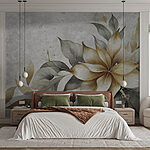 Papel de parede Arranjo floral delicado em tons suaves