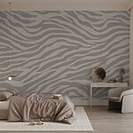 Papel de parede Riscas arrojadas em tons neutros.