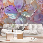 Papel de parede Grupo de flores numa superfície