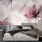 Papel de parede Flores suaves em tons subtis