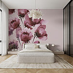 Papel de parede Flores delicadas em tons suaves.