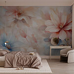 Papel de parede Flores delicadas em tons suaves.