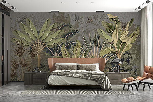 Papel de parede com uma floresta tropical Papel de parede Papel de parede com uma floresta tropical
