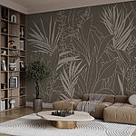 Papel de parede Desenho de plantas e folhas