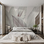 Papel de parede Folhas macias em tons suaves