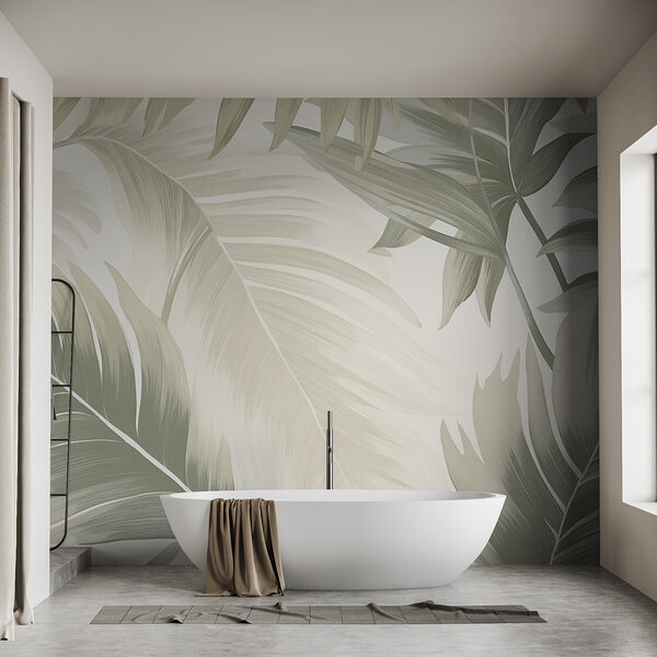 Papel de parede Elegância natural em desenhos de folhas (REF: w02858) Papel de parede Papel de parede Elegância natural em desenhos de folhas (REF: w02858)