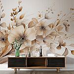 Papel de parede Flores delicadas em tons suaves