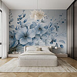 Papel de parede Elegância floral em tons suaves
