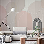 Papel de parede Linhas e formas abstractas em harmonia