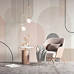 Papel de parede Linhas e formas abstractas em harmonia