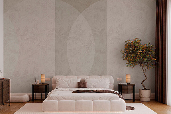 Fundo branco e cinzento com um círculo branco Papel de parede Fundo branco e cinzento com um círculo branco