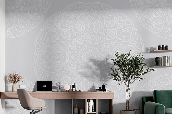Padrão branco e cinzento Papel de parede Padrão branco e cinzento