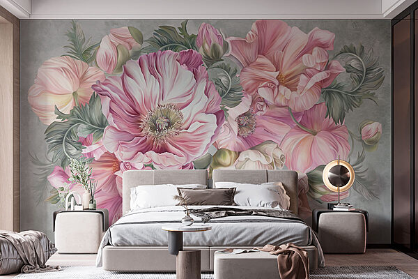 Lindas flores em tons suaves Papel de parede Lindas flores em tons suaves