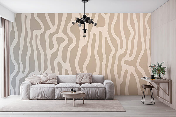 Linhas abstractas criam padrões fluidos Papel de parede Linhas abstractas criam padrões fluidos