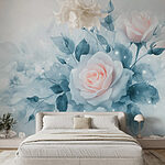 Papel de parede Flores numa paleta serena