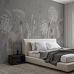 Papel de parede Delicada harmonia floral em tons suaves
