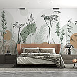 Papel de parede Harmonia natural no design abstrato.