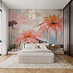 Papel de parede Pintura de flores