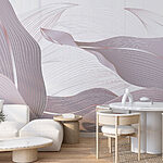 Papel de parede Linhas fluidas em tons suaves