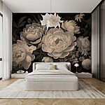 Papel de parede Grupo de flores brancas