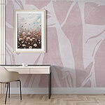 Papel de parede Padrão cor-de-rosa e branco