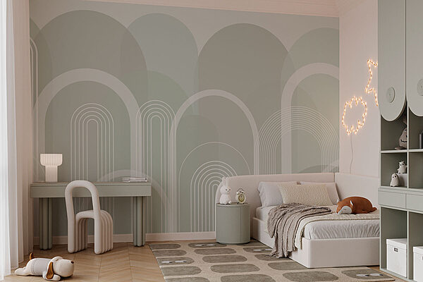 Papel de parede Fundo branco e cinzento com linhas brancas