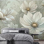 Papel de parede Flores delicadas em tons suaves