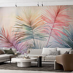Papel de parede Tons suaves de folhagem tropical.