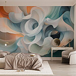 Papel de parede Redemoinhos abstractos em tons suaves