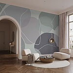 Papel de parede Tons suaves em harmonia abstrata.