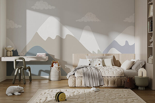 Papel de parede Papel de parede Cordilheira com nuvens (REF: w03040)